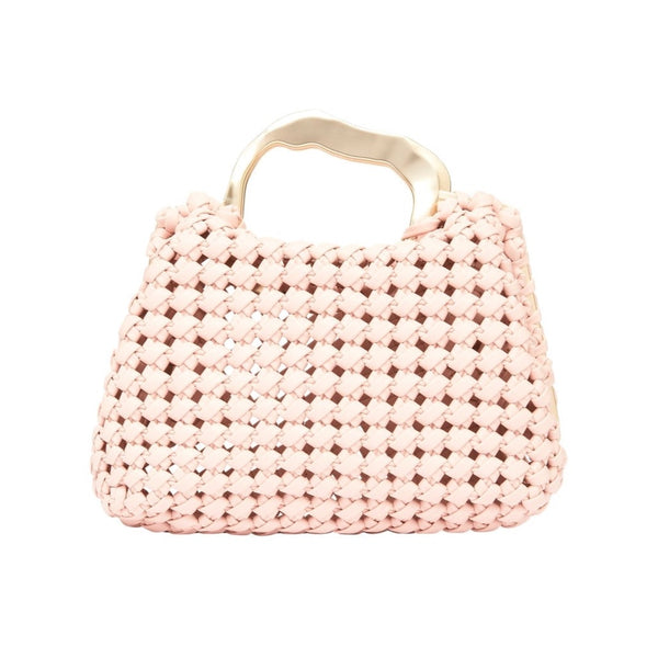 Pink Weave Clutch