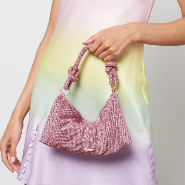 Hera Nano Rhinestone Bag | Pink