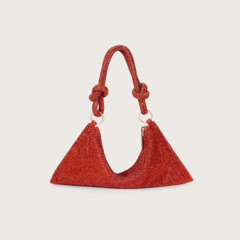 Hera Nano Rhinestone Bag | Poppy Orange