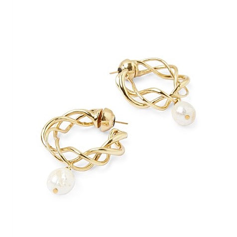 Intrespect Pearl Hoops
