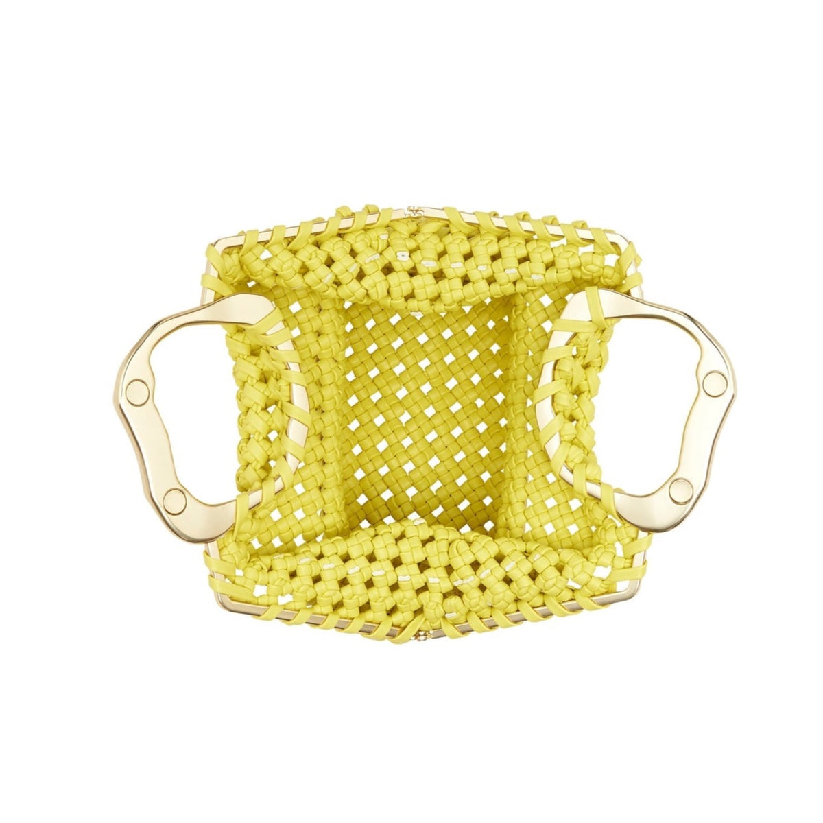 Mini Weave Clutch | Yellow Chartreuse