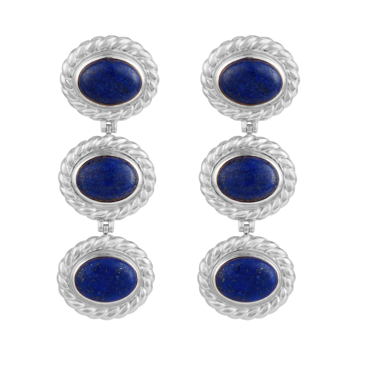 Alexandria Earrings | Silver Lapis