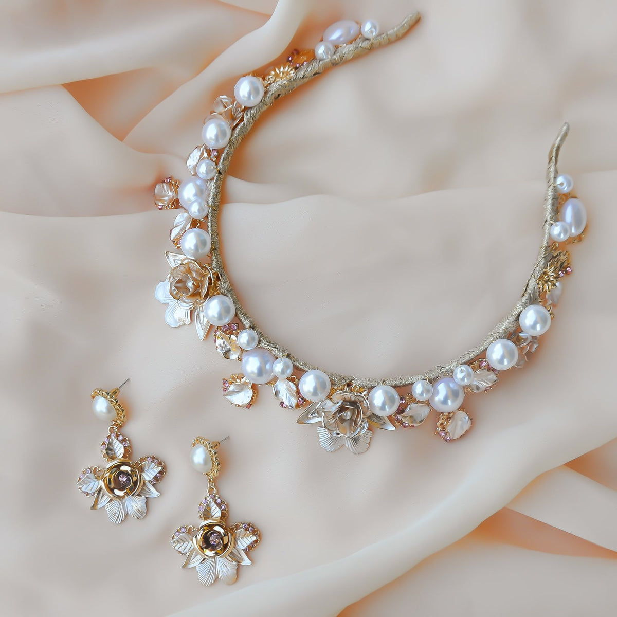 Embellished Pearl Sofia Crown