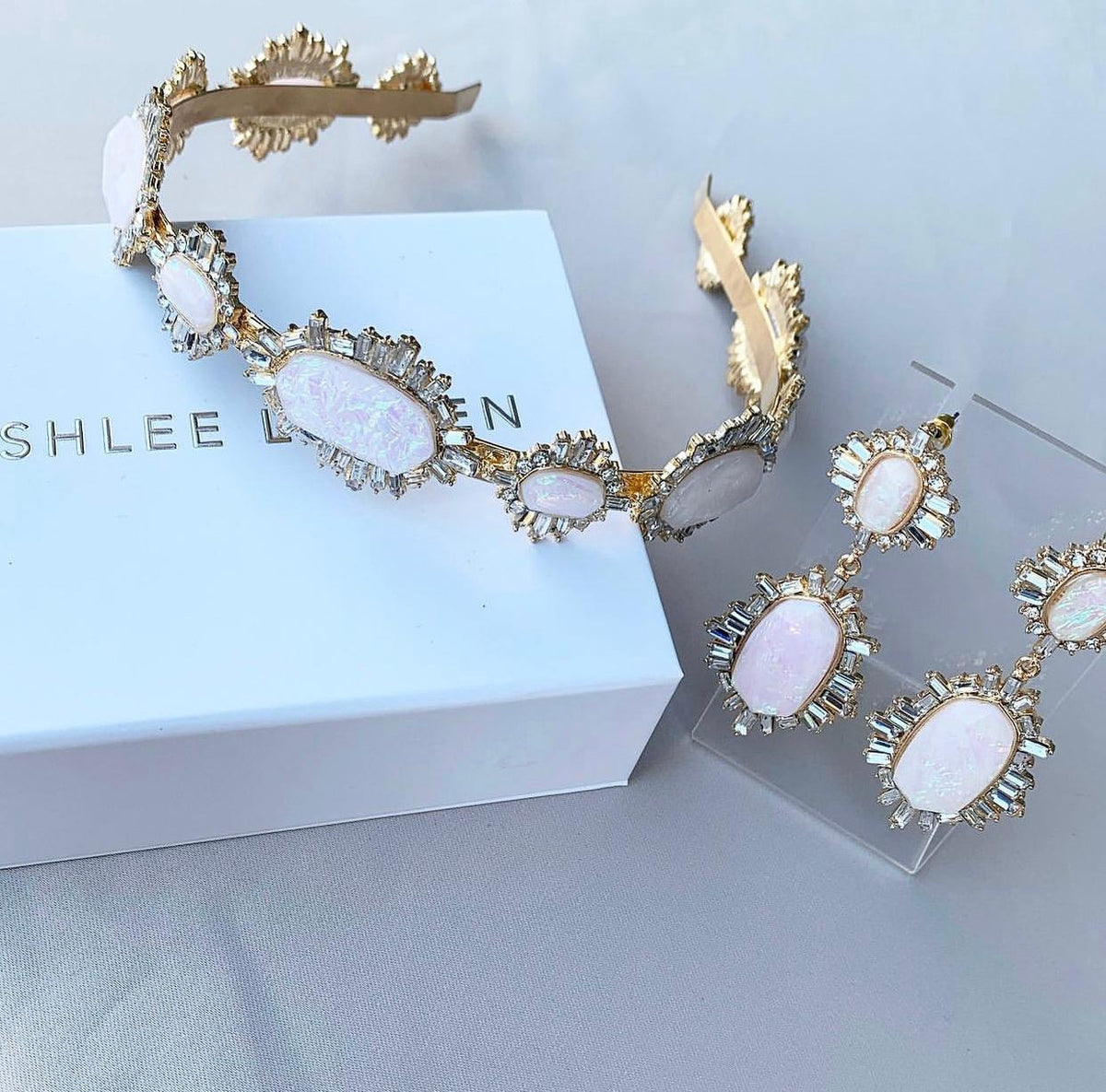 Sia Embellished Gold Earrings